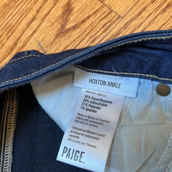 PAIGE Women’s Dark Blue Hoxton Ankle Jeans Size 28 - Picture 7 of 7